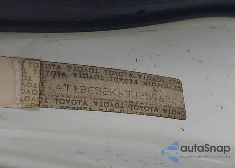 2003 Toyota Camry Xle from USA, damaged, VIN 4T1BE32K63U259630